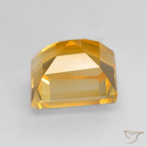 Citrino Dorado medio natural de 1.76 ct, Cuadrado, VVS-VS