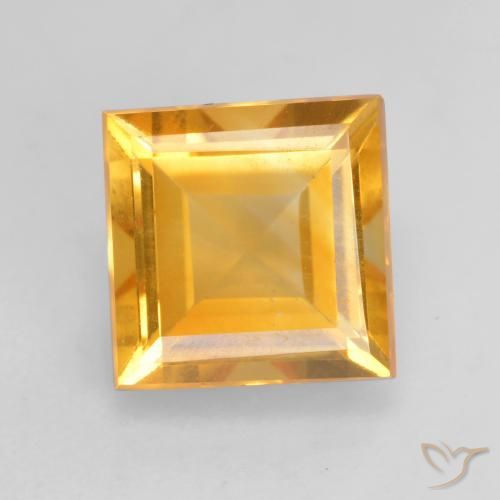1.81ct Natural Naranja dorado intenso Citrino, Cuadrado, VS