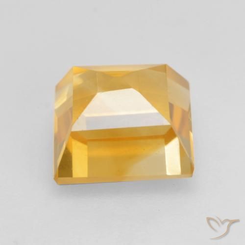 Citrino Dorado medio natural de 1.76 ct, Cuadrado, VVS-VS