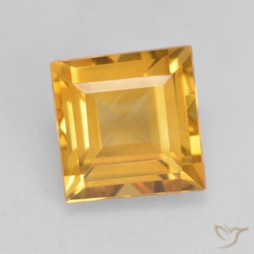 1.74ct Natural Dorado oscuro Citrino, Cuadrado, VVS-VS