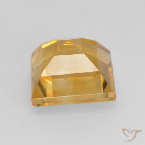 Citrino Dorado oscuro natural de 1.74 ct, Cuadrado, VVS-VS
