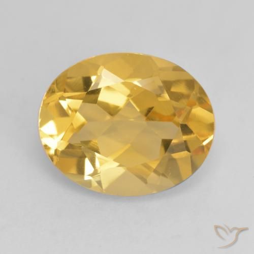 3.34ct Natural Naranja dorado Citrino, Ovalada, VVS-VS