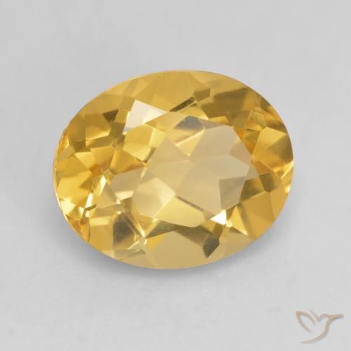Citrino Naranja dorado natural de 3.34 ct, Ovalada, VVS-VS
