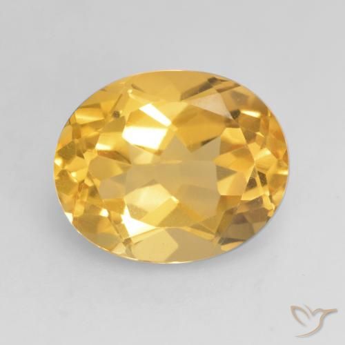 3.47ct Natural Dorado claro Citrino, Ovalada, VVS-VS