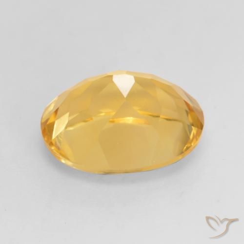 Citrino Dorado claro natural de 3.47 ct, Ovalada, VVS-VS