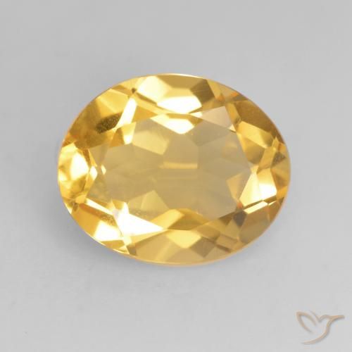 3.14ct Natural Dorado medio Citrino, Ovalada, VVS-VS