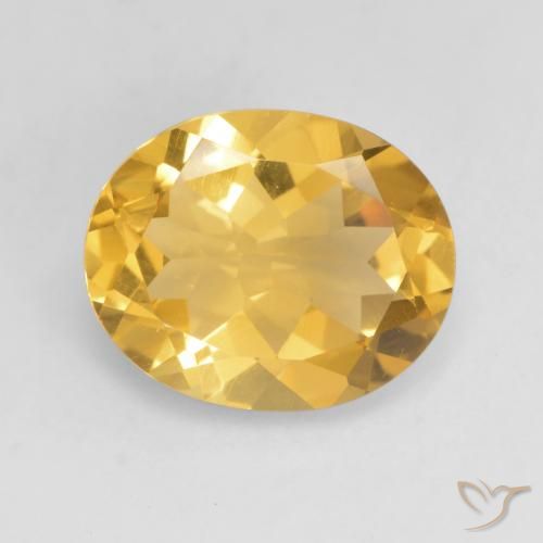 3.00ct Natural Dorado claro Citrino, Ovalada, VVS-VS