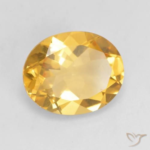 Citrino Dorado claro natural de 3.00 ct, Ovalada, VVS-VS