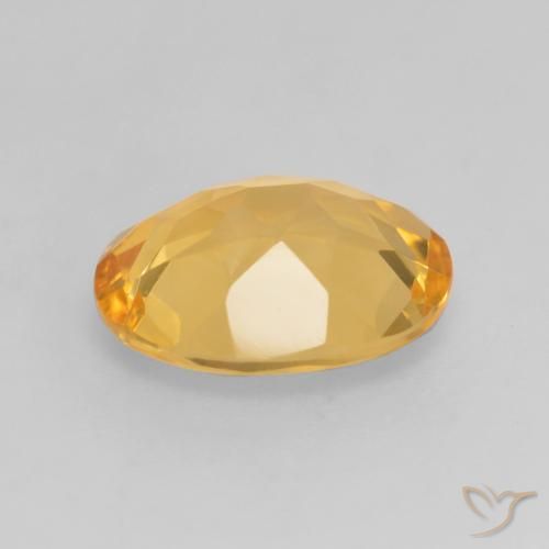 Citrino Naranja dorado intenso natural de 2.89 ct, Ovalada, VVS-VS