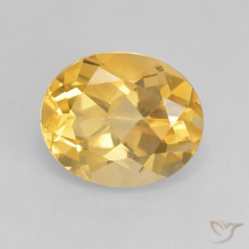 3.42ct Natural Dorado claro Citrino, Ovalada, VVS-VS