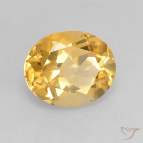 Citrino Dorado claro natural de 3.42 ct, Ovalada, VVS-VS