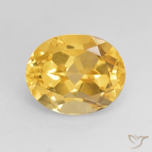 3.70ct Natural Dorado medio Citrino, Ovalada, VVS-VS