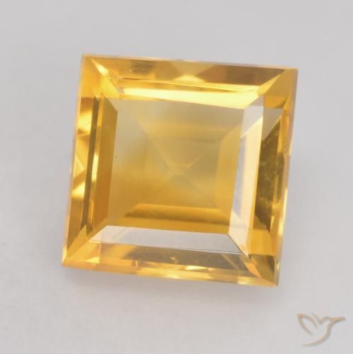 1.64ct Natural Naranja dorado intenso Citrino, Cuadrado, VVS-VS