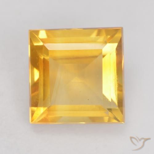 1.57ct Natural Dorado claro Citrino, Cuadrado, VVS-VS