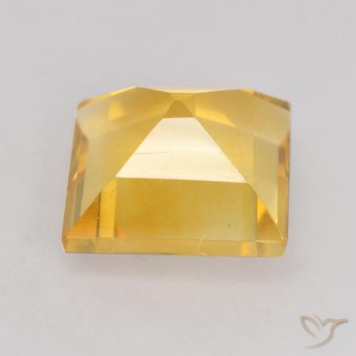 Citrino Dorado claro natural de 1.57 ct, Cuadrado, VVS-VS