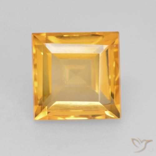 1.84ct Natural Dorado oscuro Citrino, Cuadrado, VVS-VS