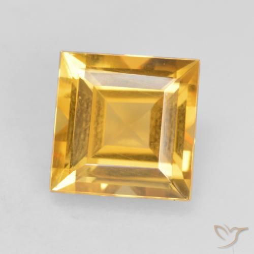 1.73ct Natural Dorado oscuro Citrino, Cuadrado, VVS-VS