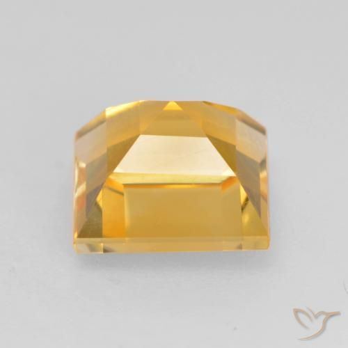 Citrino Dorado oscuro natural de 1.73 ct, Cuadrado, VVS-VS
