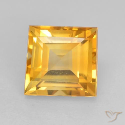 1.93ct Natural Dorado claro Citrino, Cuadrado, VVS-VS
