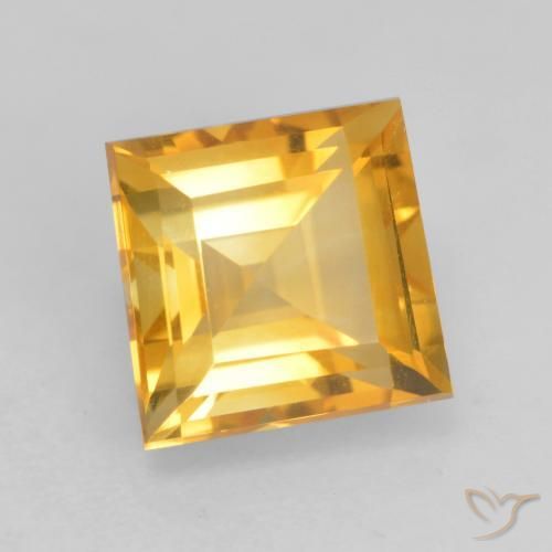 Citrino Dorado claro natural de 1.93 ct, Cuadrado, VVS-VS