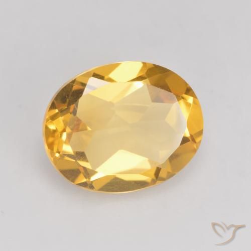 Citrino Dorado claro natural de 3.08 ct, Ovalada, VVS-VS