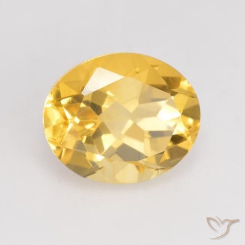 Citrino Dorado claro natural de 3.56 ct, Ovalada, VVS-VS
