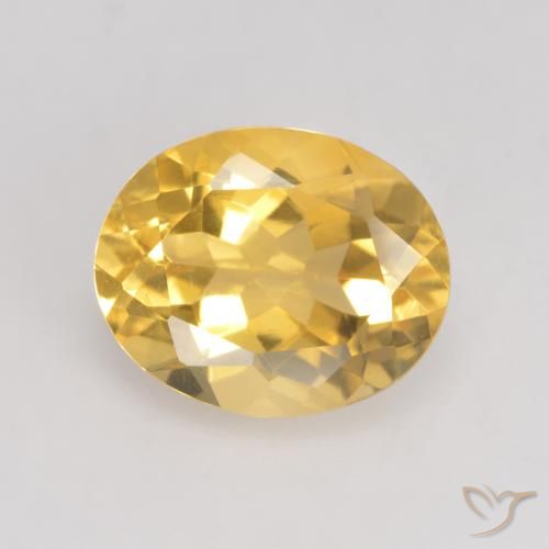 3.43ct Natural Dorado claro Citrino, Ovalada, VVS-VS