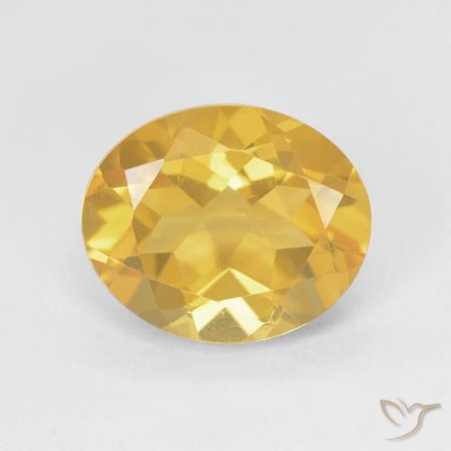 3.52ct Natural Dorado medio Citrino, Ovalada, VVS-VS