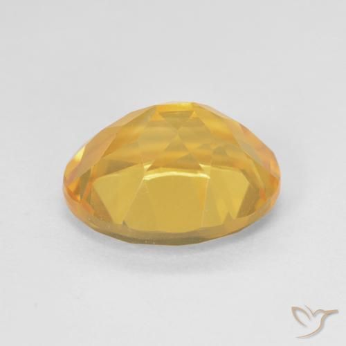 Citrino Dorado medio natural de 3.52 ct, Ovalada, VVS-VS