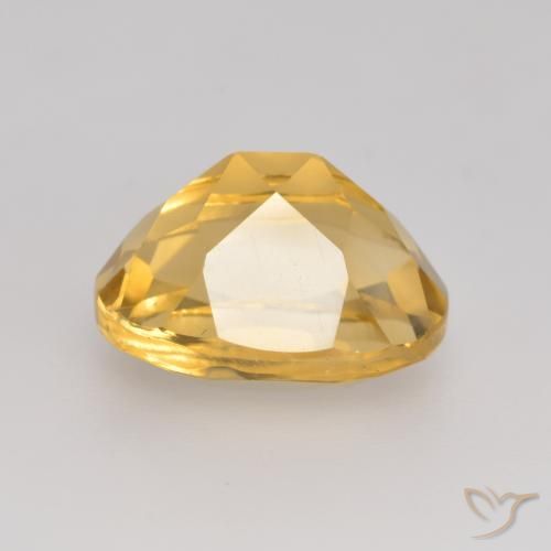 Citrino Dorado medio natural de 3.84 ct, Ovalada, VVS-VS