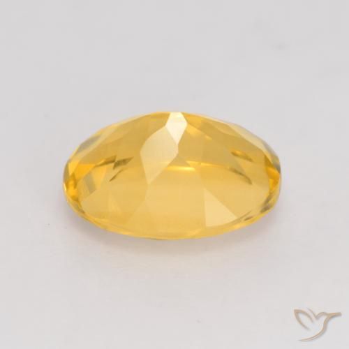 Citrino Dorado medio natural de 3.26 ct, Ovalada, VVS-VS