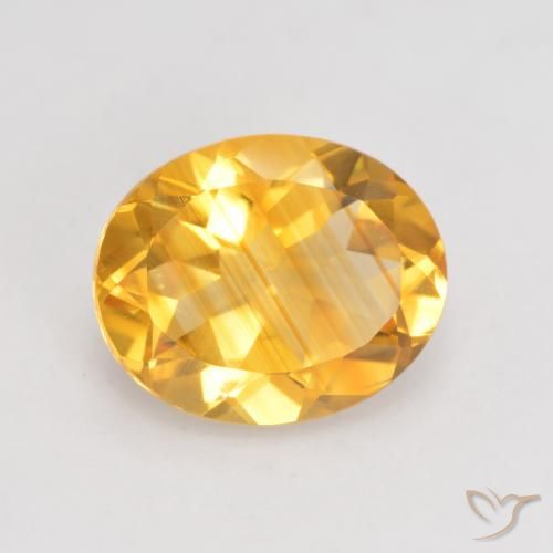 3.11ct Natural Naranja dorado intenso Citrino, Ovalada, VVS-VS