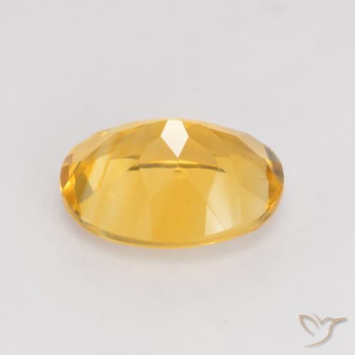 Citrino Naranja dorado intenso natural de 3.11 ct, Ovalada, VVS-VS