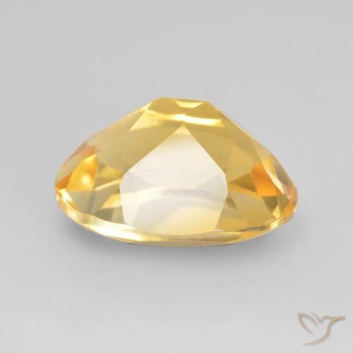 Citrino Dorado medio natural de 3.26 ct, Ovalada, VVS-VS