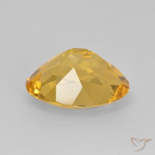 Citrino Dorado medio natural de 2.84 ct, Ovalada, VVS-VS
