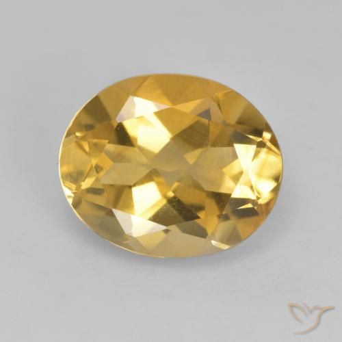 3.49ct Natural Naranja dorado Citrino, Ovalada, VVS-VS