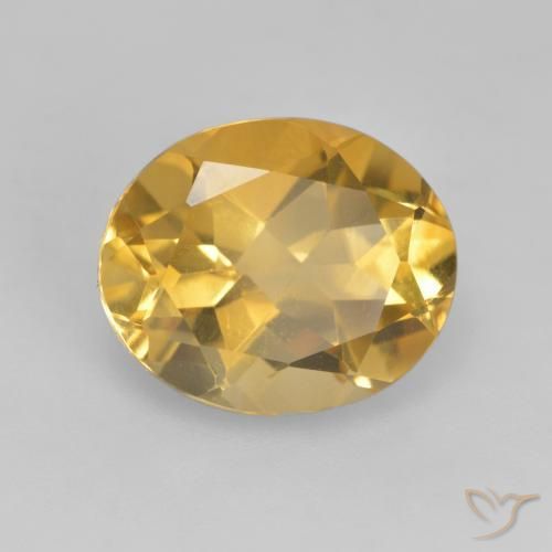 Citrino Naranja dorado natural de 3.49 ct, Ovalada, VVS-VS