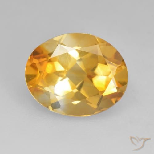 3.09ct Natural Naranja dorado intenso Citrino, Ovalada, VVS-VS