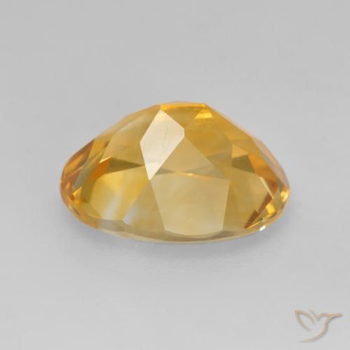 Citrino Naranja dorado intenso natural de 3.09 ct, Ovalada, VVS-VS