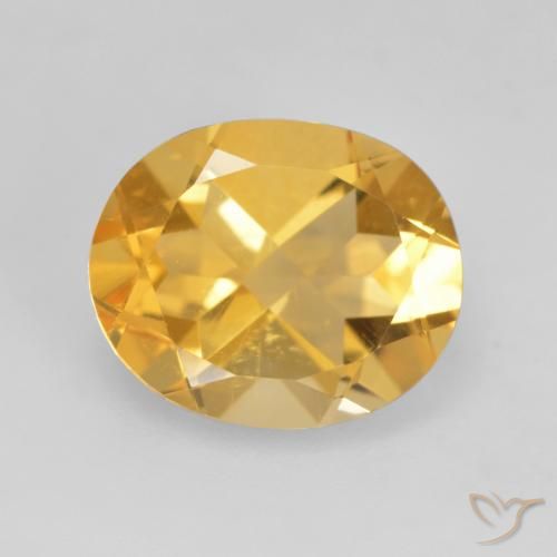 3.42ct Natural Dorado medio Citrino, Ovalada, VVS-VS