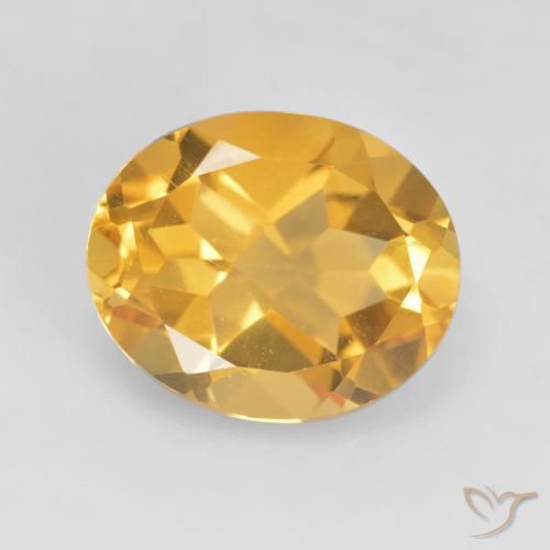 3.60ct Natural Dorado claro Citrino, Ovalada, VVS-VS
