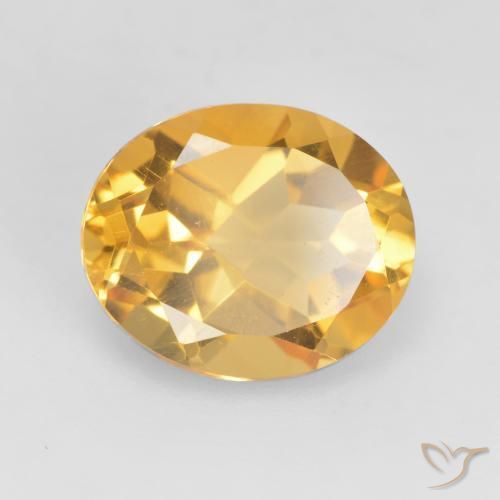 Citrino Dorado claro natural de 3.60 ct, Ovalada, VVS-VS