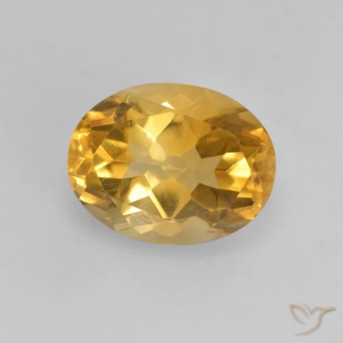 1.77ct Natural Naranja dorado intenso Citrino, Ovalada, VVS-VS