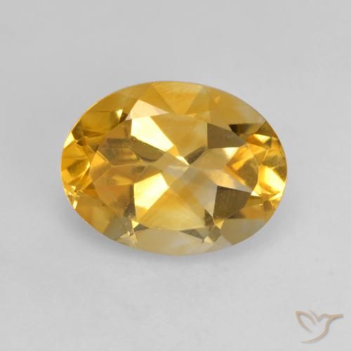 1.61ct Natural Naranja dorado intenso Citrino, Ovalada, VVS-VS
