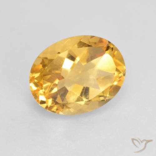 Citrino Dorado claro natural de 1.93 ct, Ovalada, VVS-VS