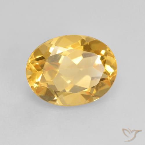 Citrino Dorado claro natural de 1.86 ct, Ovalada, VVS-VS