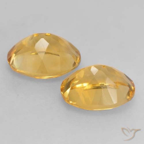 Gemas de Citrino Dorado oscuro medio natural de 3.57 ct, Ovalada, VVS-VS