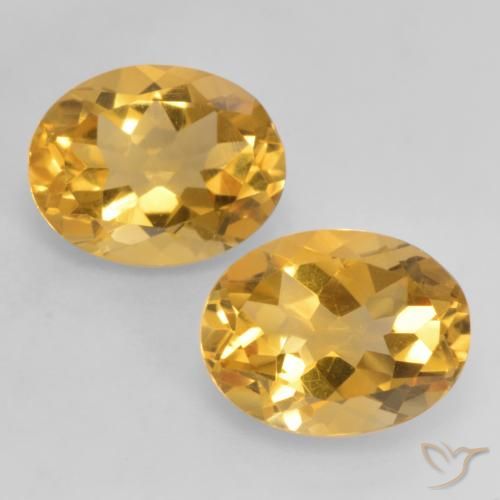 3.20ctw Natural Dorado oscuro medio Citrino, Ovalada, VVS-VS