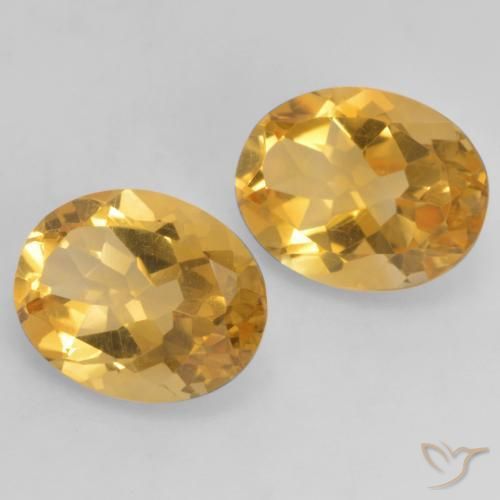 Gemas de Citrino Dorado oscuro medio natural de 3.20 ct, Ovalada, VVS-VS