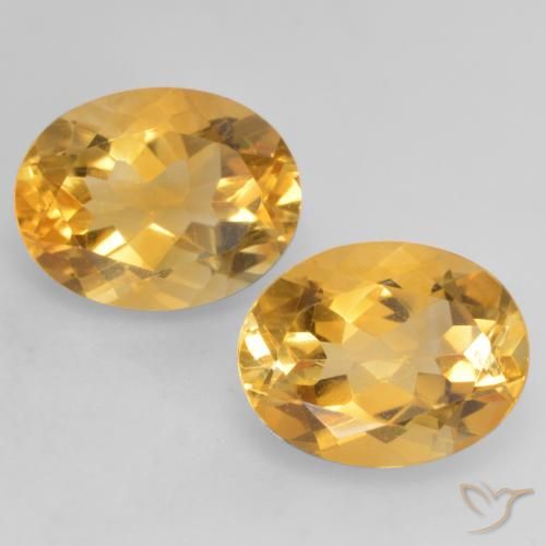 3.46ctw Natural Dorado oscuro medio Citrino, Ovalada, VVS-VS